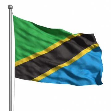 Flag of tanzania Stock Illustration