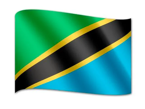 Flag of tanzania Stock Illustration