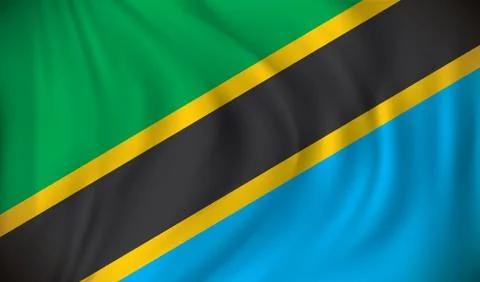 Flag of Tanzania Stock Illustration