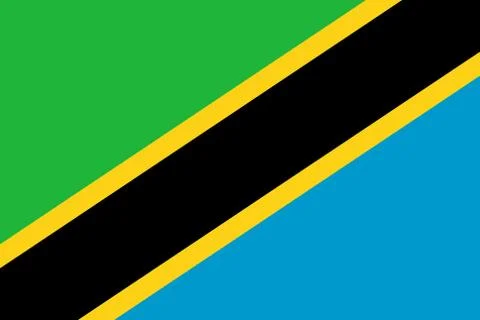 Flag of Tanzania Stock-Illustration