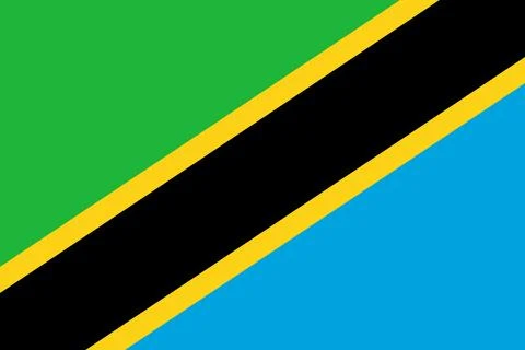 Flag of Tanzania Stock Illustration