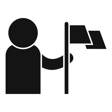 Flag target value icon simple vector. Core purpose Illustrazione stock