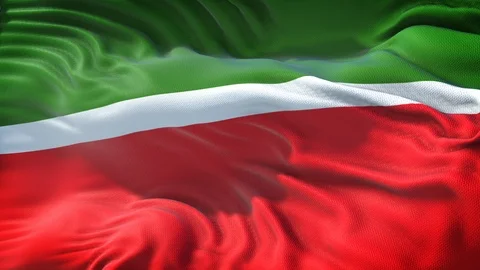 Flag of Tatarstan Loop Stock Footage 104311592