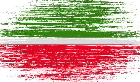 Flag of Tatarstan with old texture. Vector 스톡 일러스트