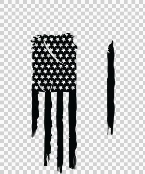 Flag Tattered With Vertical Stripe And Star stars Stock Illustration