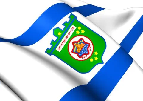 Flag of tel aviv Stock Illustration