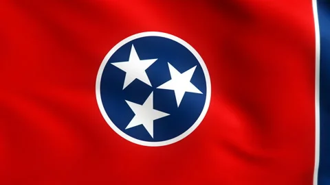 Flag of Tennessee Background Video Loop Видео 118652377