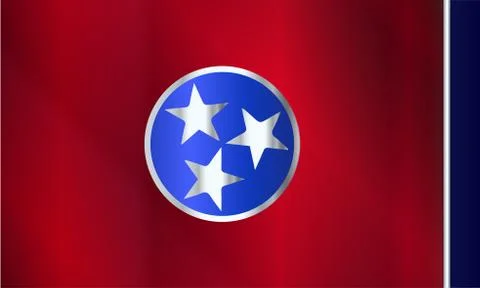 Flag of Tennessee Gloss Stock Illustration