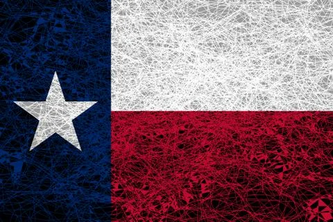 Flag of Texas. Stock Illustration