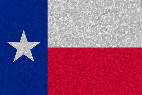Flag of Texas on styrofoam texture Stock Illustration