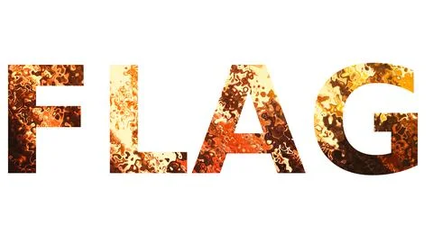 FLAG text image - Typography stock design word image Stock Illustration