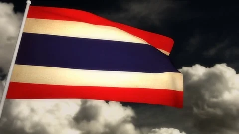 Flag Thailand 02 Stock Footage 81780663