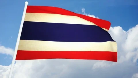 Flag Thailand 03 Stock Footage 81780708