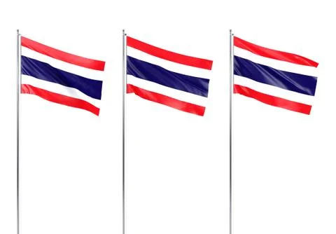 Flag of Thailand, 3D rendering Stock Illustration