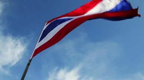 The flag of Thailand Stock Footage 12762910