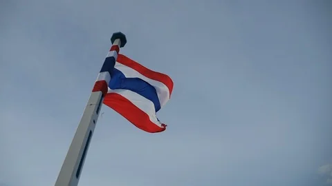 Flag of Thailand Stock Footage 96043539