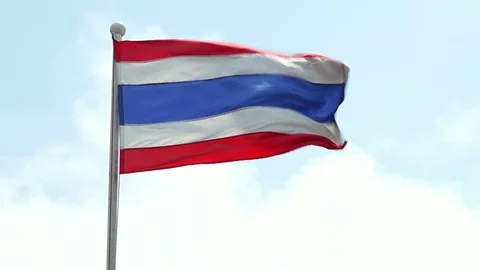Flag of Thailand Stock Footage 113996956