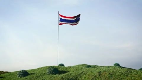 Flag of Thailand Stock Footage 168274246