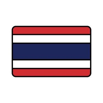 Flag of Thailand Icon. Vector. Stock Illustration