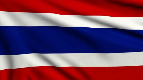 Flag of Thailand looping Stock Footage 33805923