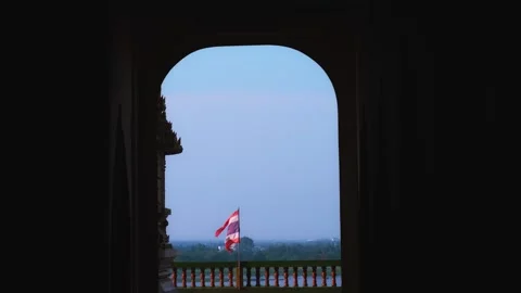 Flag of Thailand at the wind, blue sky Stock Footage 249741471
