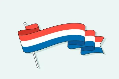 Flag with three stripe Stock Illustration