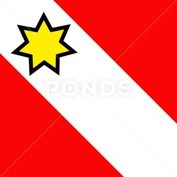 The of a flag Thun Illustrazione stock