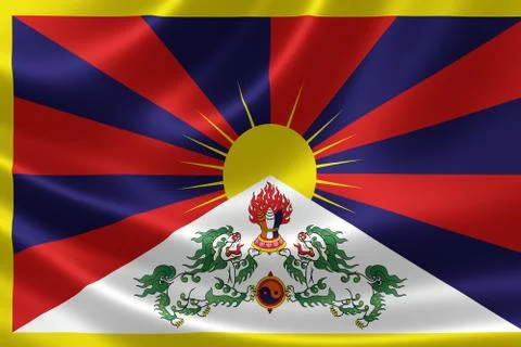Flag of Tibet Stock Illustration