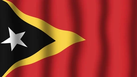 Flag of TImor Leste Stock Footage 175693407