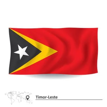 Flag of Timor-Leste Stock Illustration