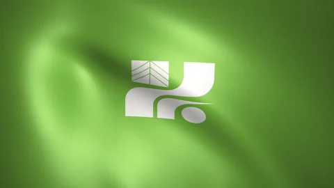 The Flag of Tochigi Prefecture Waving in the Wind (CG | LOOP) Stock-Footage 172848503