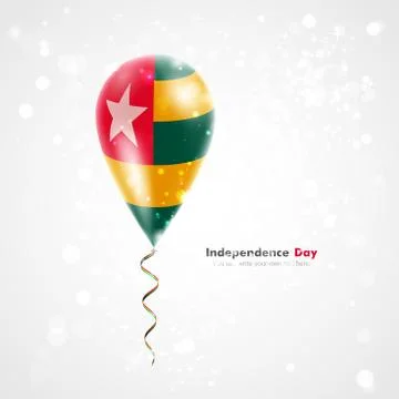 Flag of Togo on balloon Stock Illustration