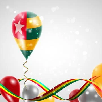 Flag of Togo on balloon Stock Illustration
