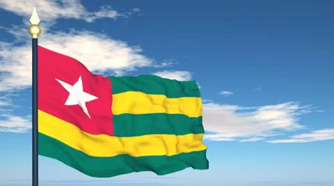 Flag Of Togo Video stock 10750546