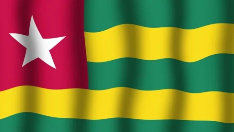 Flag of Togo Stock Footage 175889204