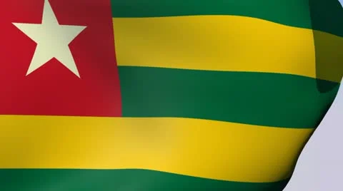 Flag of Togo HD Stock Footage 14815982