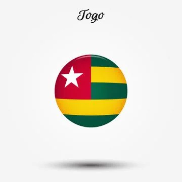Flag of Togo icon Stock Illustration