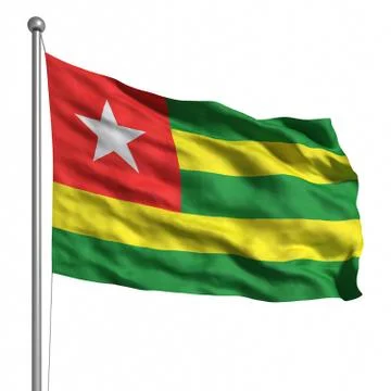 Flag of togo Illustrazione stock