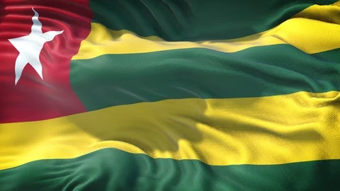 Flag of Togo Loop Stock Footage 104311869