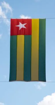 Flag of Togo vertical Stock Photos