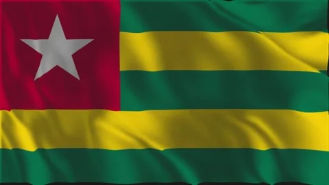 Flag of Togo waving slowly Stock-Footage 339017402