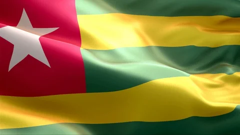 Flag of Togo waving in the wind. Stock Footage 129364252