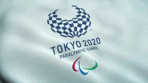 Flag of the Tokyo 2020 Paralympic games logo Stock Illustration