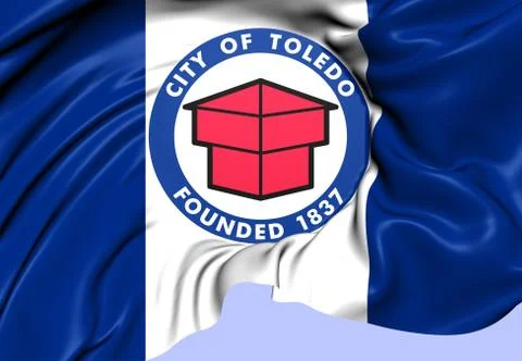Flag of toledo Stock Illustration