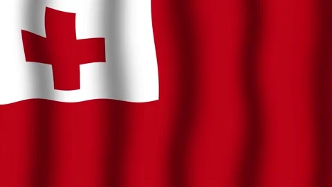 Flag of Tonga Stock Footage 175889666