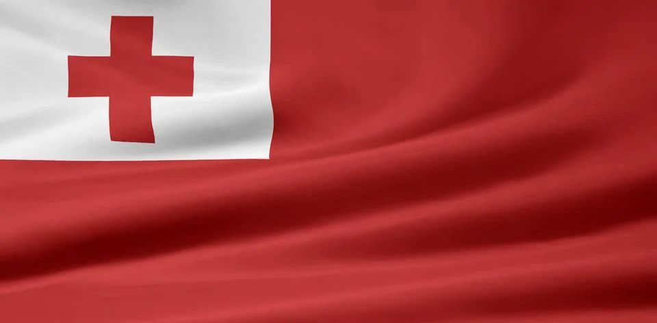 Flag of Tonga Stock Illustration