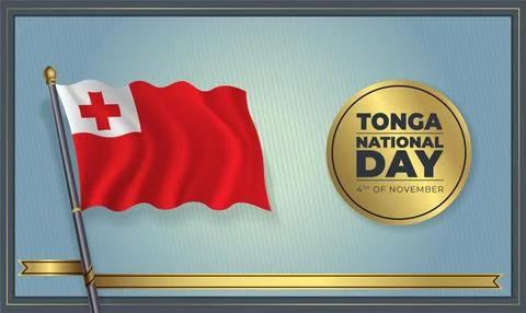 Flag Tonga National Day Stock Illustration