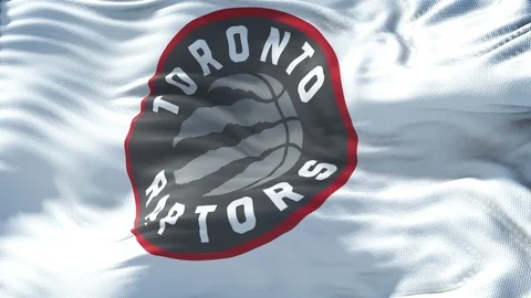 Flag of Toronto Raptors Loop Stock Footage 109447794