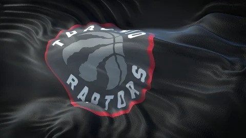 Flag of Toronto Raptors Loop Stock Footage 109448522