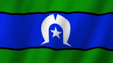 Flag of Torres Strait Islander waving animation, Torres Strait Islander Flag Stock Footage 284854447
